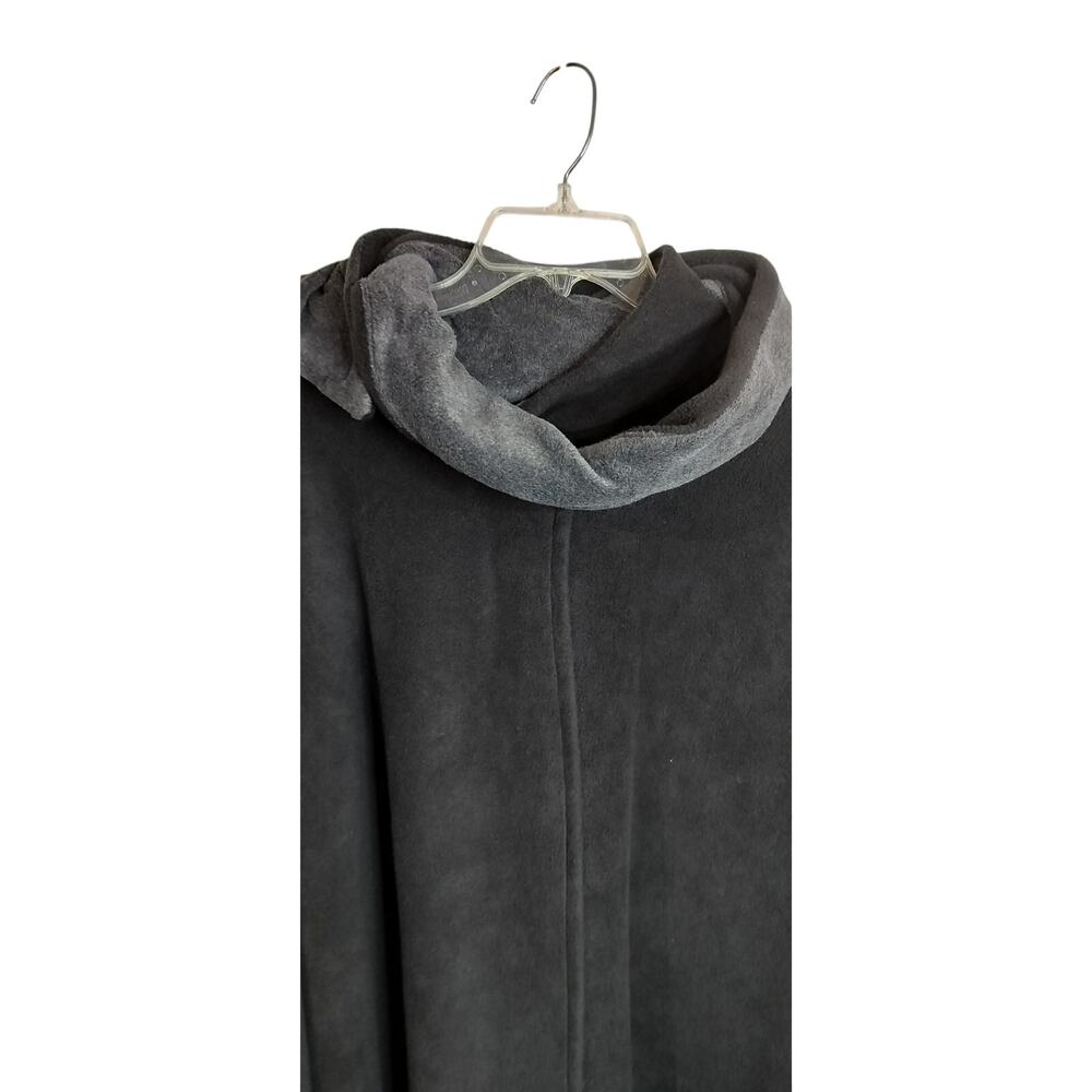 4303)Preston & York Black Fleece Poncho Shawl Size All - Picture 5 of 7
